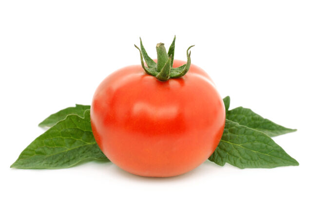 明亮新鲜健康的番茄隔离在白色表面隔离新鲜多汁圆形