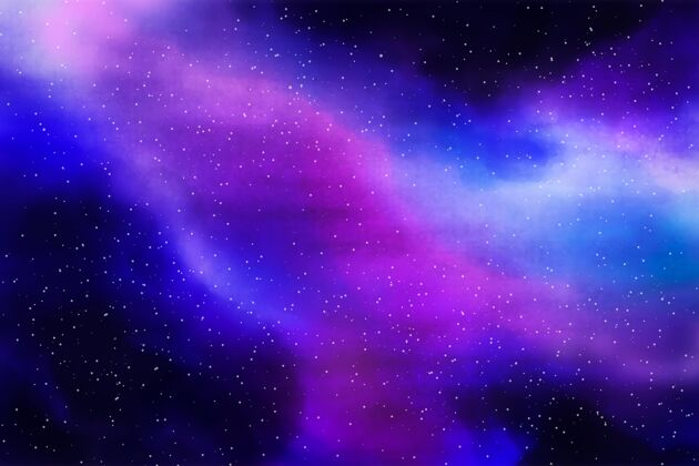 星座手绘水彩银河背景星云星系墙纸宇宙