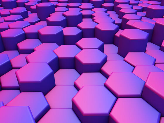 等距抽象六边形的三维渲染矩形迷幻立方体