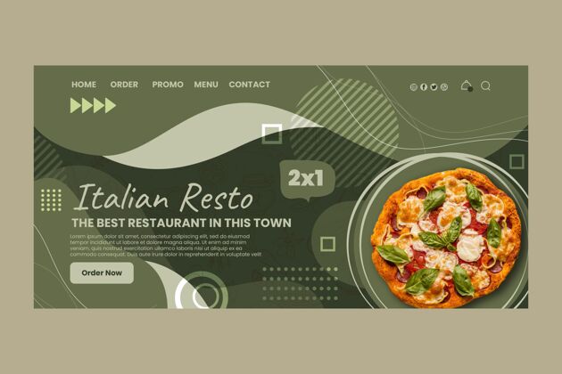 意大利意大利食品登录页模板传统美食登录页