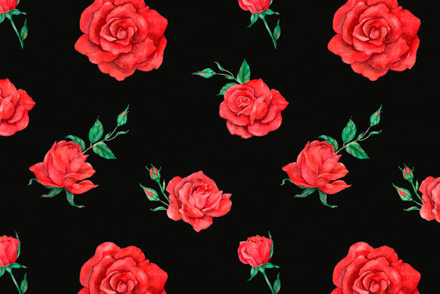 图案红玫瑰图案背景花图案玫瑰图案装饰