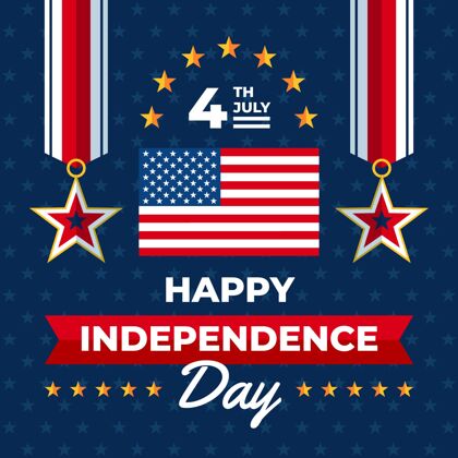 国家七月四日-独立日插画活动独立宣言美国