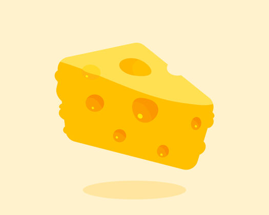 黄色奶酪独立卡通艺术插画荷兰新鲜意大利