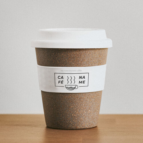 咖啡杯实体模型可重复使用软木咖啡杯模型杯子实体模型盖子咖啡馆