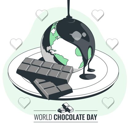 庆典世界巧克力日？概念图糖果巧克力巧克力棒