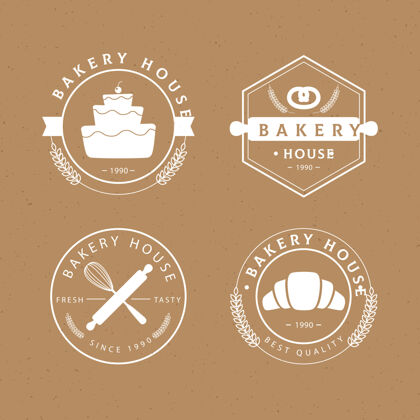 纸杯蛋糕复古面包店徽章系列蛋糕套装糕点