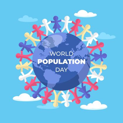 全球世界人口日插图平面设计人口日世界人口日