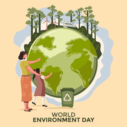 意识有机平面世界环境日拯救地球插图国际环境地球