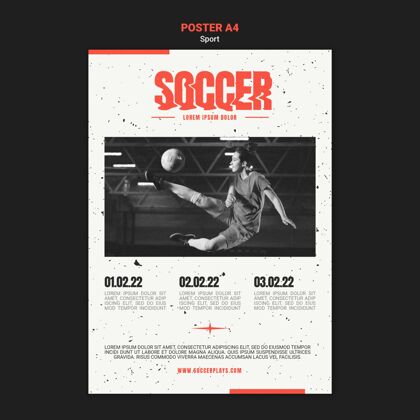 体育垂直海报模板与女性球员足球足球比赛女锦标赛