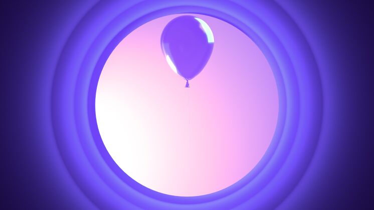气球紫色气球和圆圈聚会娱乐庆祝