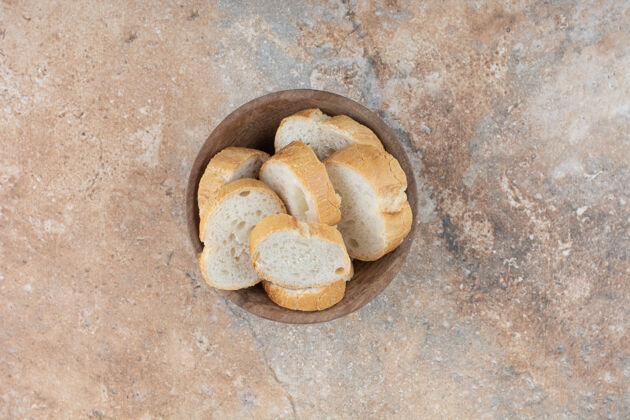 外壳木碗香面包片美味面包房脆脆