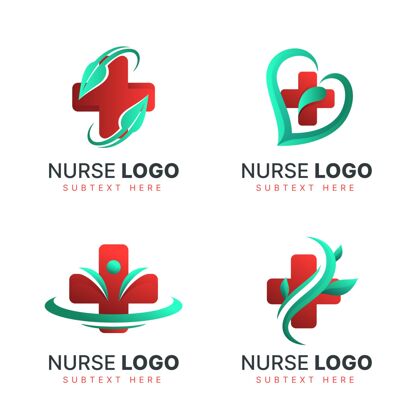 企业渐变护士标志系列品牌公司商标
