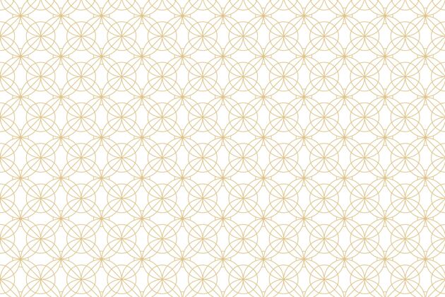 背景白色带金色几何图案多边形金色几何背景