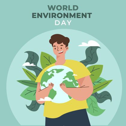 自然平面世界环境日拯救地球插图拯救地球保护活动