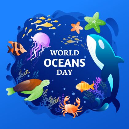 全球梯度世界海洋日插图活动生态系统国际