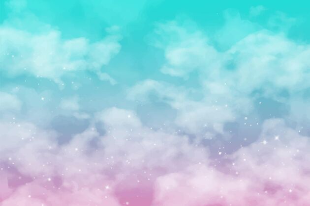 手绘墙纸手绘水彩粉彩天空背景天空蜡笔颜色背景