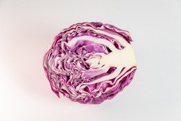 有机紫色的卷心菜在桌子上蔬菜自然营养