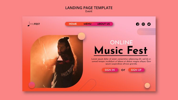 音乐活动音乐活动登录页音乐节网页模板活动