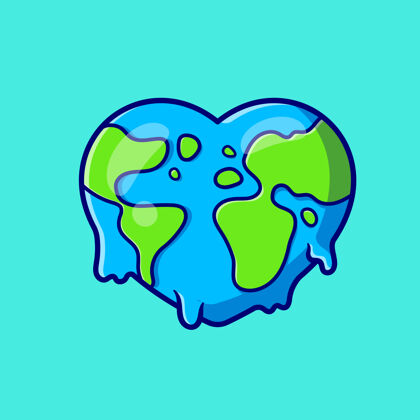 地理地球爱融化卡通滴地球球体