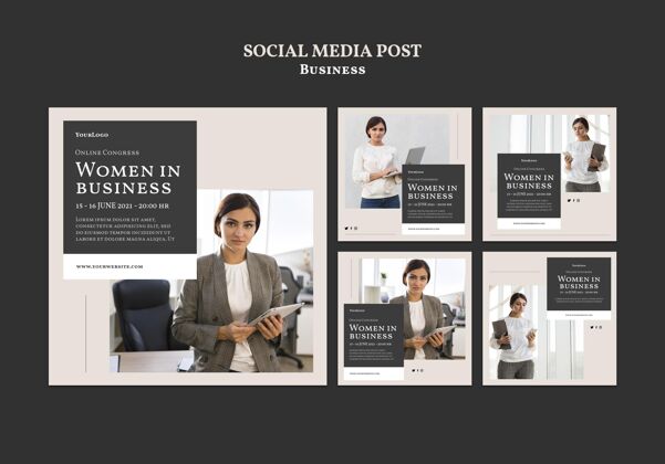 在线商业社交媒体中的女性帖子社交媒体帖子成功女性