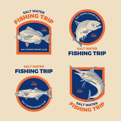 标志和符号详细的钓鱼徽章包钓鱼设置细节