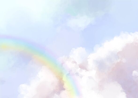 天空背景手绘水彩粉彩天空背景粉彩背景天空壁纸手绘