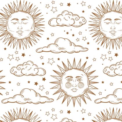 图案手绘太阳图案太阳背景手绘太阳