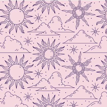 太阳墙纸手绘太阳图案太阳图案图案背景