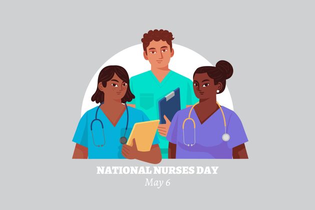 5月12日手绘全国护士节插画全国护士日手绘护士