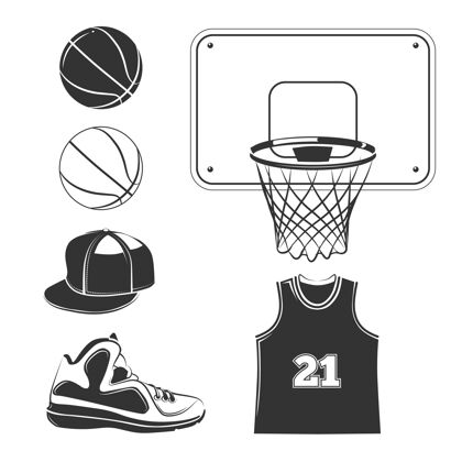 休闲篮球俱乐部黑元素套装比赛娱乐运动
