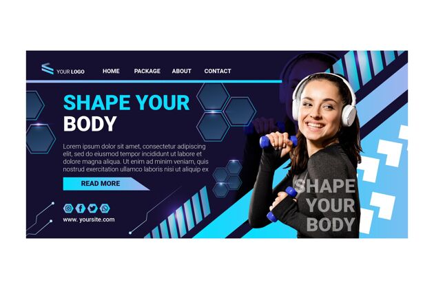 健身运动与科技登录页运动训练网页模板