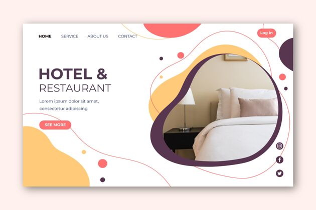网页模板酒店登录页模板与照片室内旅游酒店