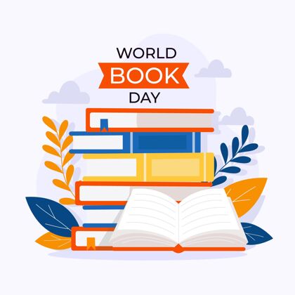 故事平面世界图书日插画阅读平面设计世界图书和版权日
