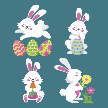 兔子手绘复活节兔子系列手绘宗教庆祝