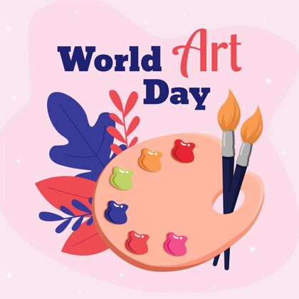 世界艺术日平面世界艺术日插画平面艺术家插画