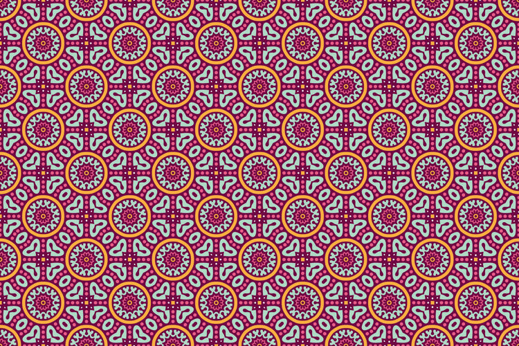 无缝模式几何无缝图案 圆形元素圆圈阿拉伯抽象
