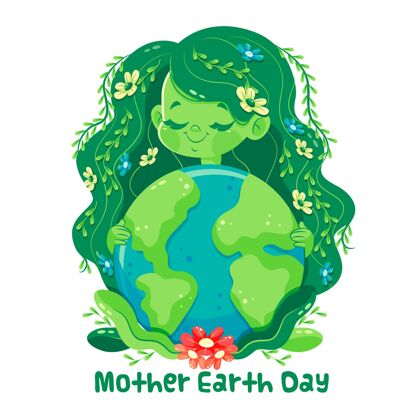 地球母亲日卡通地球母亲节插画插图实习生星球