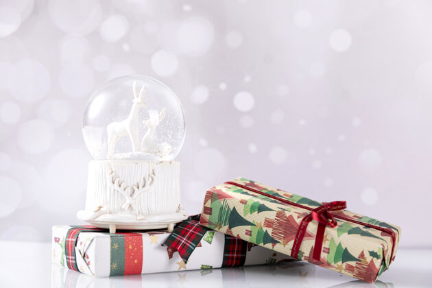 圣诞节雪球圣诞礼盒雪球装饰品礼品盒