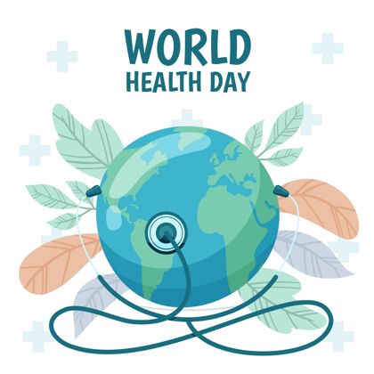 庆祝手绘世界卫生日插图健康国际健康