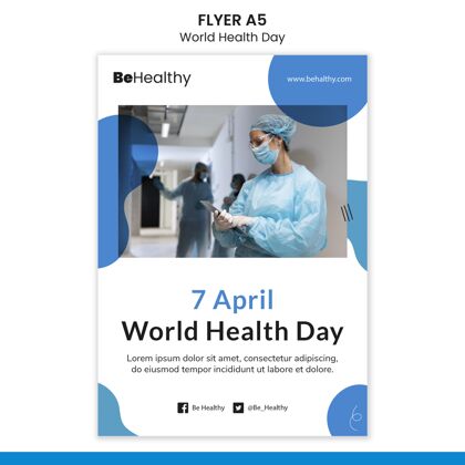 健康世界卫生日传单模板模板健康专业人士医疗