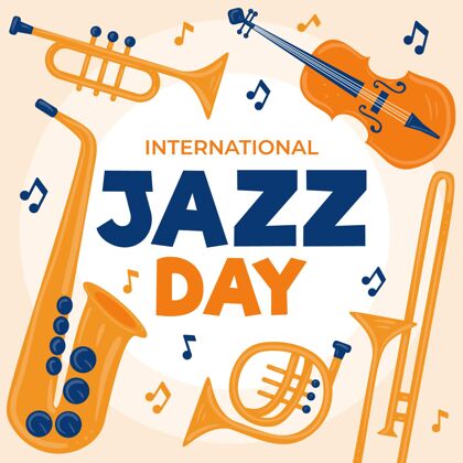 爵士乐手绘国际爵士日插画音乐文化节日