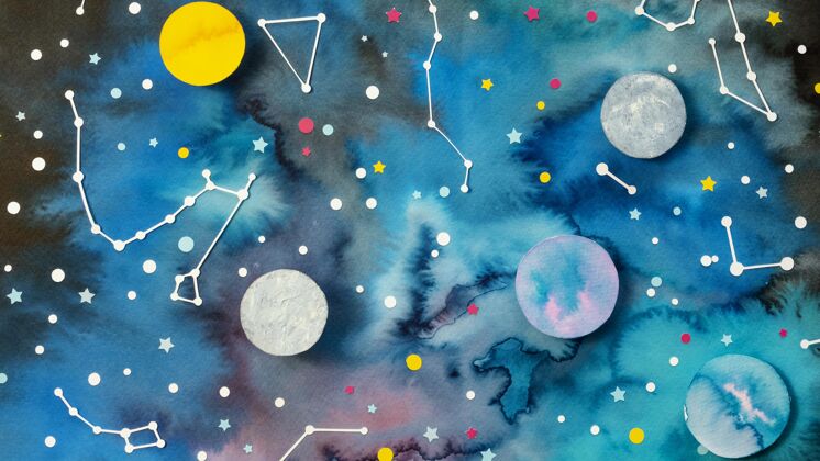 恒星创意纸行星分类艺术星系天文学