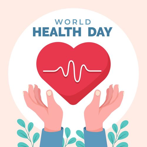 插图世界卫生日心手插画心脏活动医疗保健