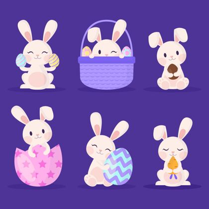 收集复活节兔子系列纪念包设置
