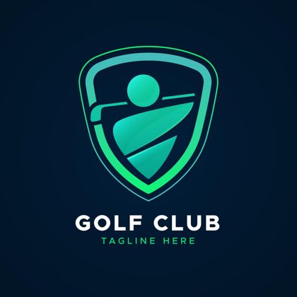 高尔夫梯度高尔夫标志模板高尔夫标志徽章徽章