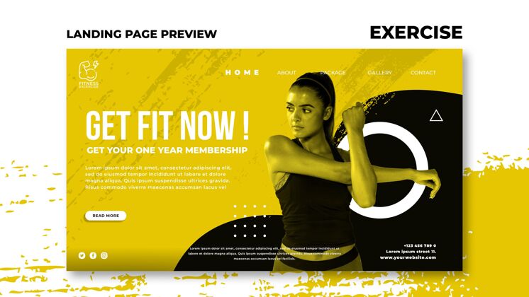 锻炼健身运动登录页登录页网页模板训练