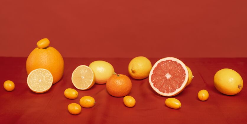 味道红色上的柑橘排列食物成分分类