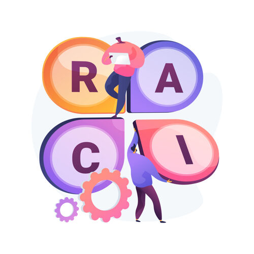 会计Raci矩阵抽象概念图项目品牌信息