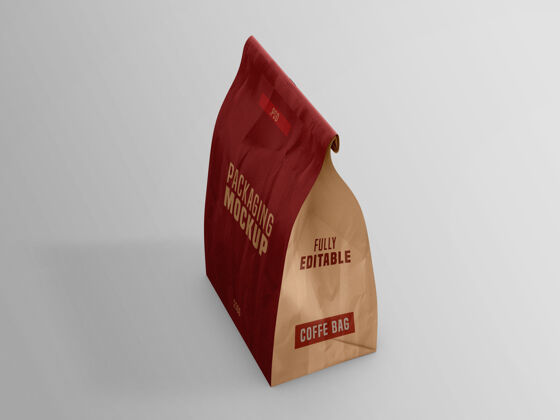 奢侈品咖啡袋包装模型自然包装实体模型