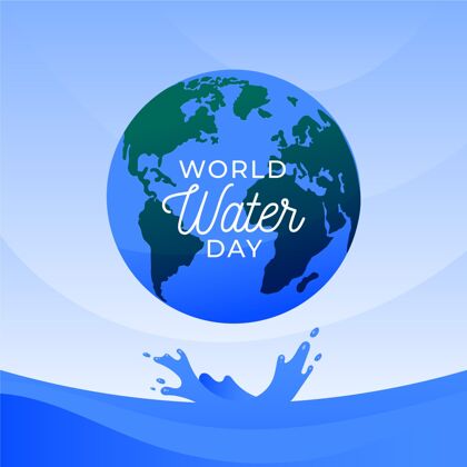 3月22日平面设计环保世界水日下降保护活动